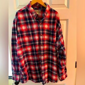 Duluth Trading Co Red and Blue Plaid Men's Shirt